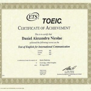 TOEIC Certificate